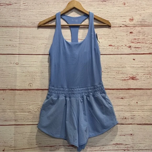 NWT Offline by Aerie Real Me Hot Stuff Romper in Blue Lion Sz S - Picture 5 of 15